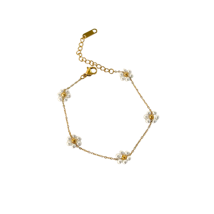 Oro 18K - Conjunto “Pearl Flowers” - LM®