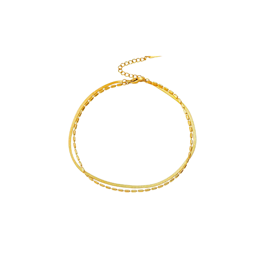 Oro 18K - Tobillera ”Golden Duo" - LM®