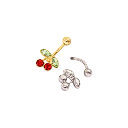 Oro 18K - Piercing de Ombligo “Cherry Glam” - LM®