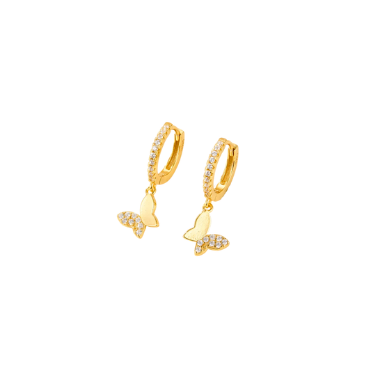Plata S925 & Oro 18K - Pendientes Mariposa - LM®