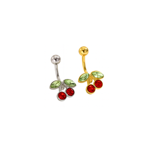 Oro 18K - Piercing de Ombligo “Cherry Glam” - LM®