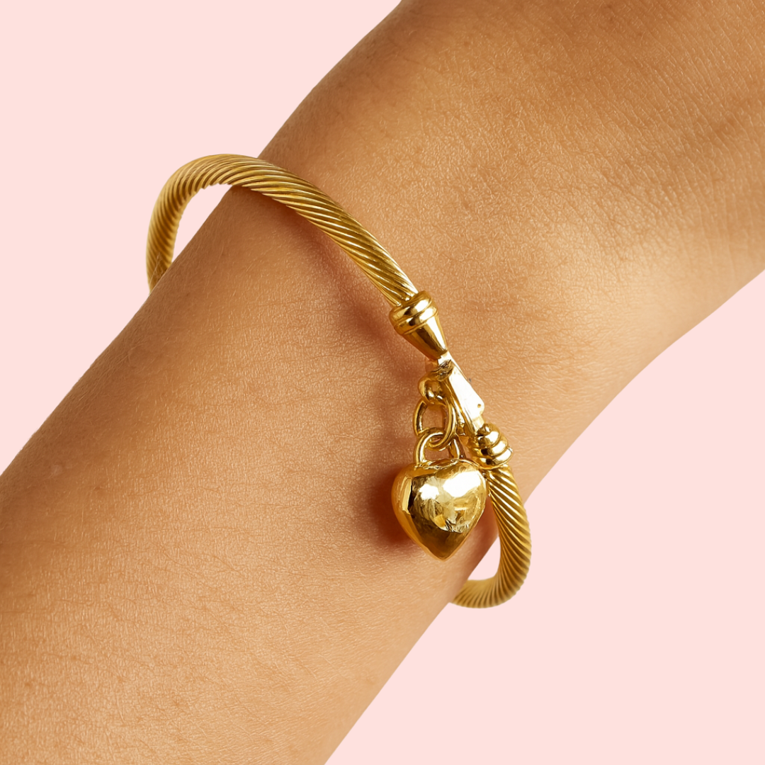 Oro 18K - Brazalete “Corazón Valiente” - LM®