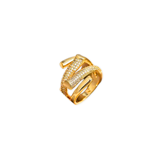 Oro 18K - Anillo “Líneas de Brillo” - LM®