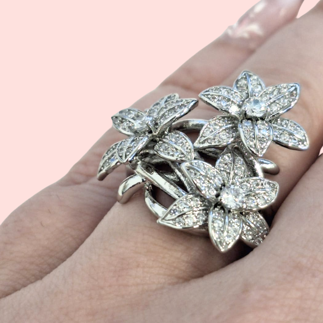 Acero Inoxidable - Anillo “Flores Eternas” - LM®