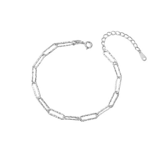 Acero y Plata S925 - Pulsera “Eslabón Brillante” - LM®