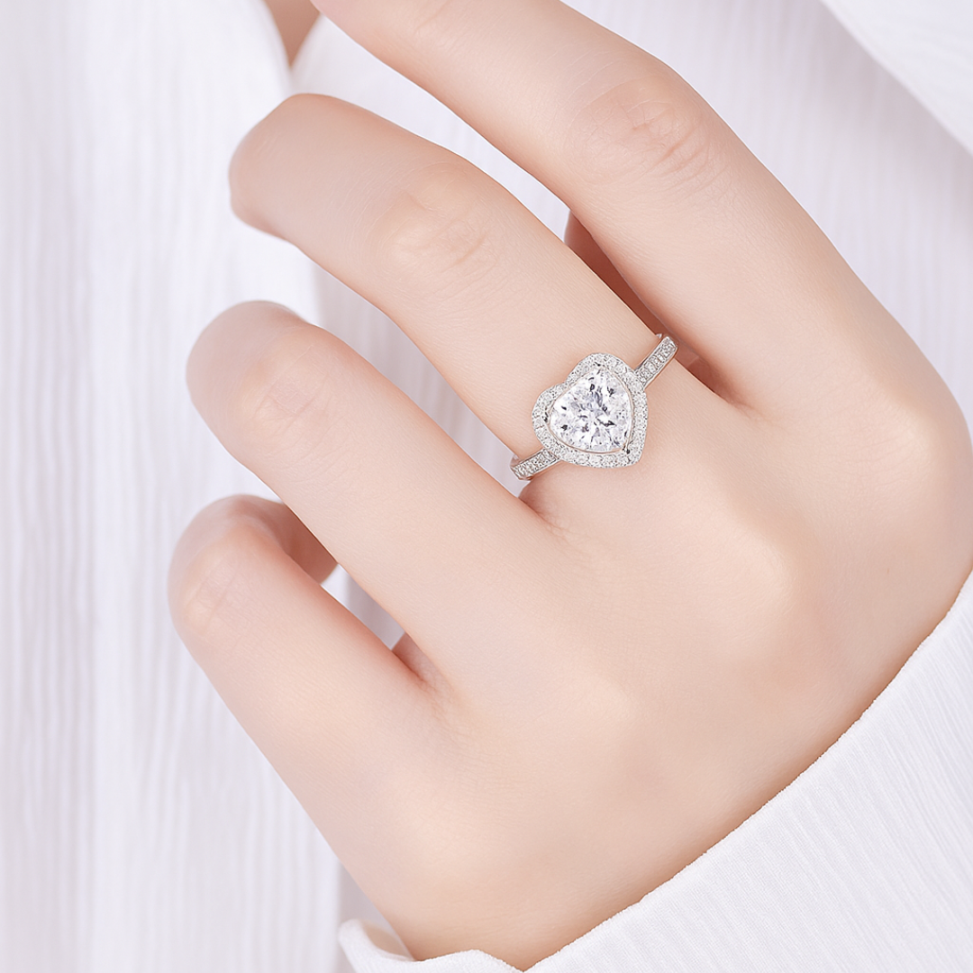 Acero y Plata S925 - Anillo “Corazón Brillante” - LM®