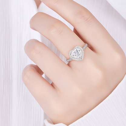 Acero y Plata S925 - Anillo “Corazón Brillante” - LM®