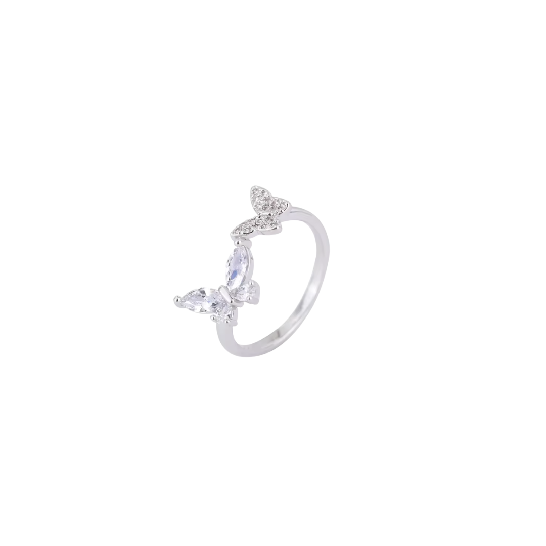 Bañado en Plata S925 – Anillo "Alas de Mariposa" – LM®