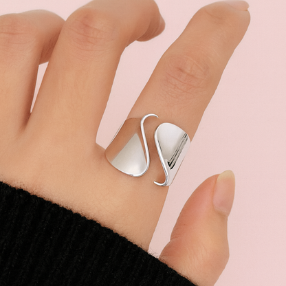 Plata S925 - Anillo Gota Abstracta - LM®