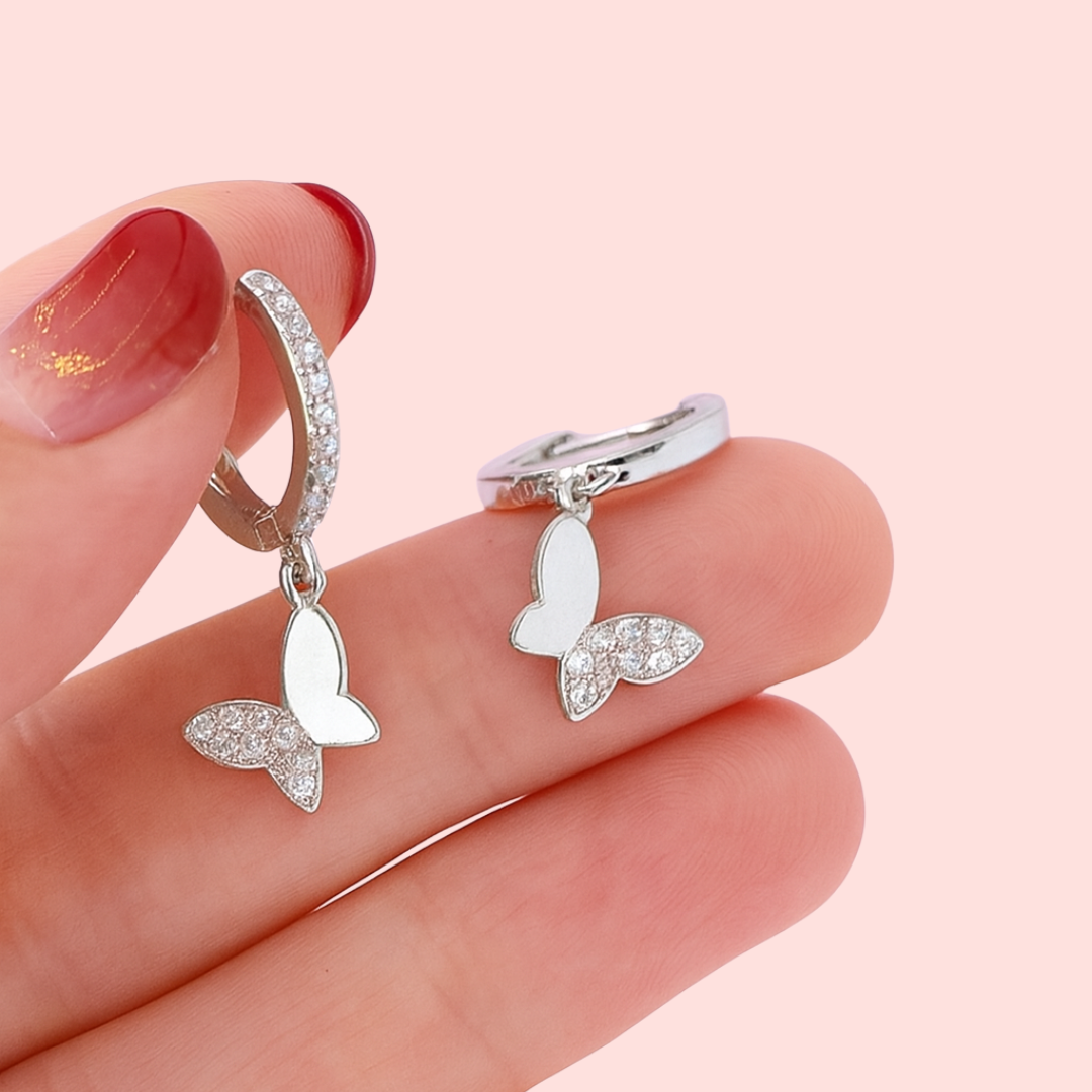 Plata S925 - Pendientes Mariposa - LM®