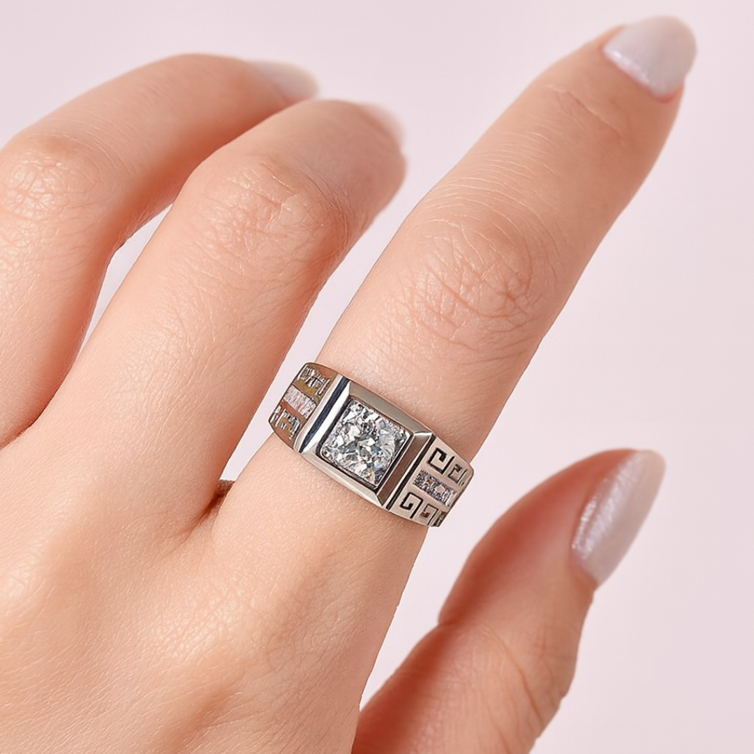 Plata S925 - Anillo UniSex “Geometric Shine” - LM®