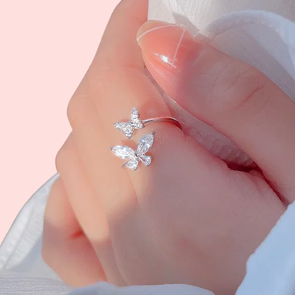 Bañado en Plata S925 – Anillo "Alas de Mariposa" – LM®