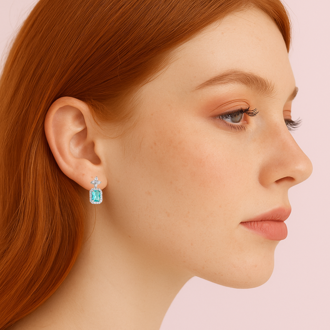 Acero y Plata S925 - Pendientes “Elegancia Esmeralda” – LM®