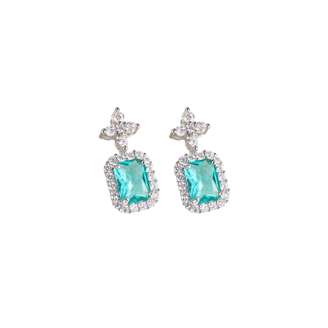 Acero y Plata S925 - Pendientes “Elegancia Esmeralda” – LM®
