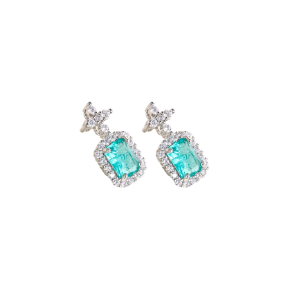Acero y Plata S925 - Pendientes “Elegancia Esmeralda” – LM®