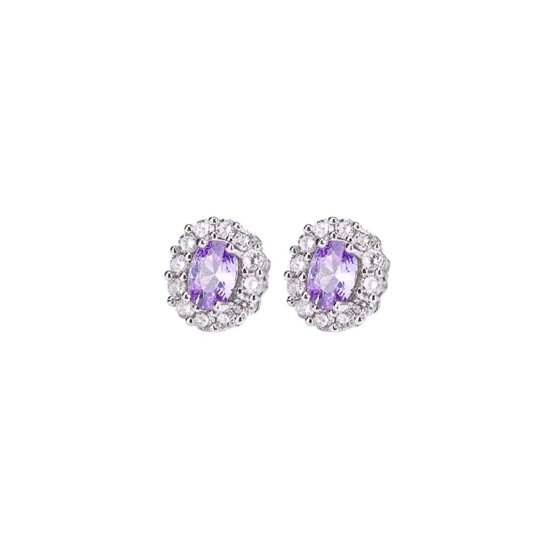 Acero y Plata S925 - Pendientes “Luz Violeta” – LM®