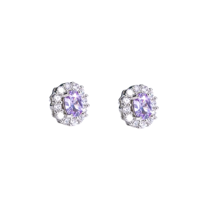 Acero y Plata S925 - Pendientes “Luz Violeta” – LM®