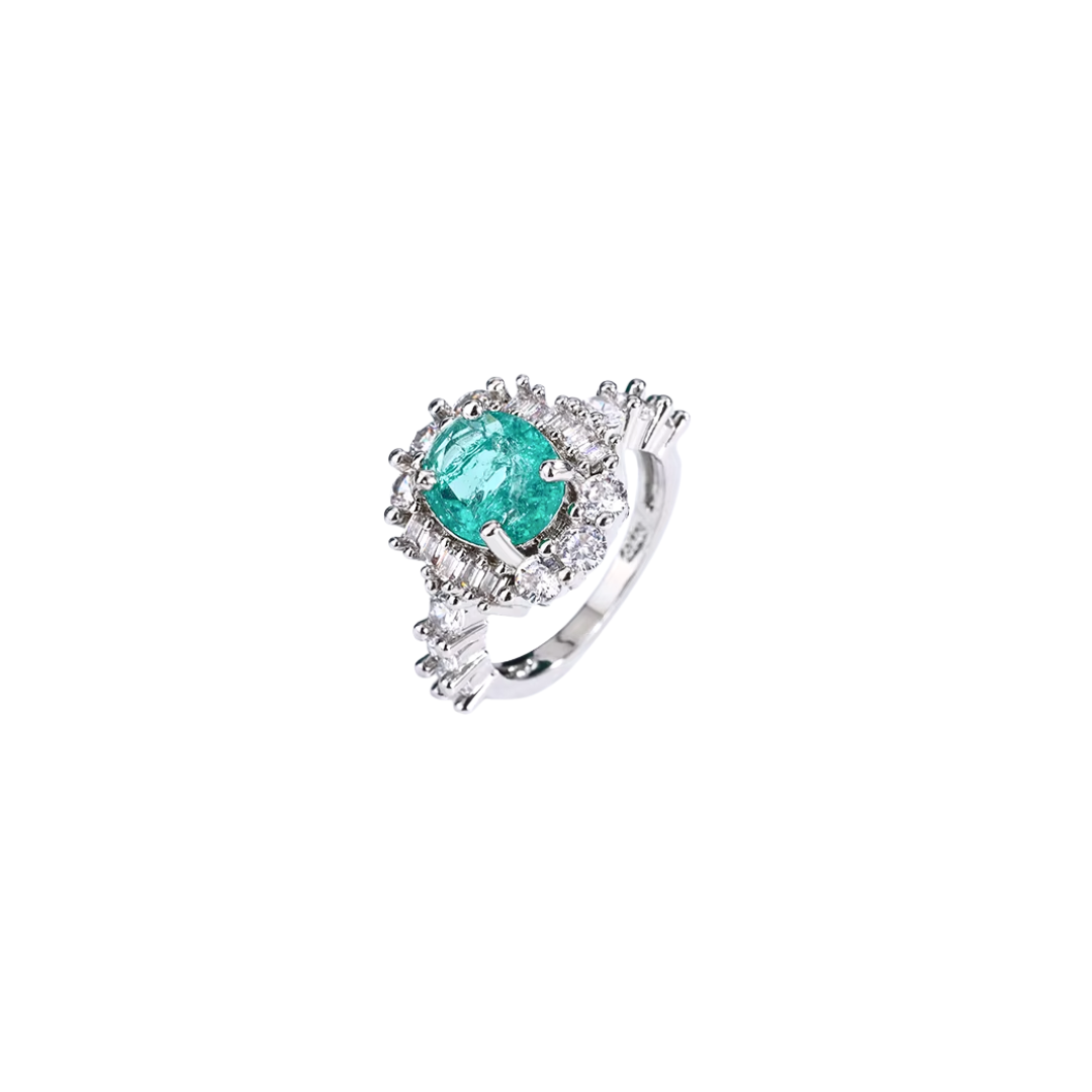 Acero y Plata S925 - Anillo “Aurora Esmeralda” – LM®