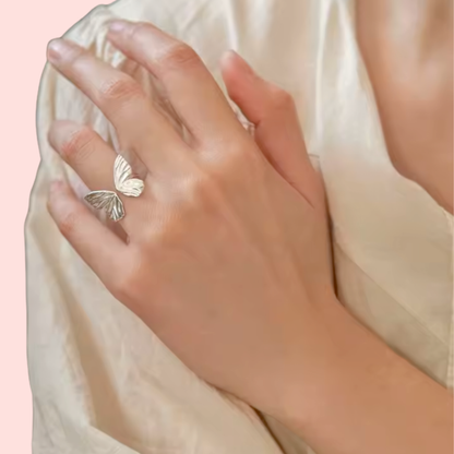 Acero y Plata S925 - Anillo “Alas de Mariposa” - LM®