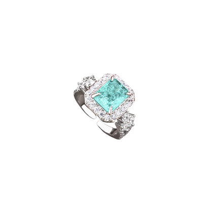 Acero y Plata S925 - Anillo “Esmeralda Radiante” – LM®