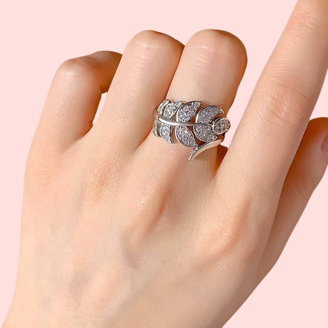 Acero y Plata S925 - Anillo “Hoja de Luz” - LM®