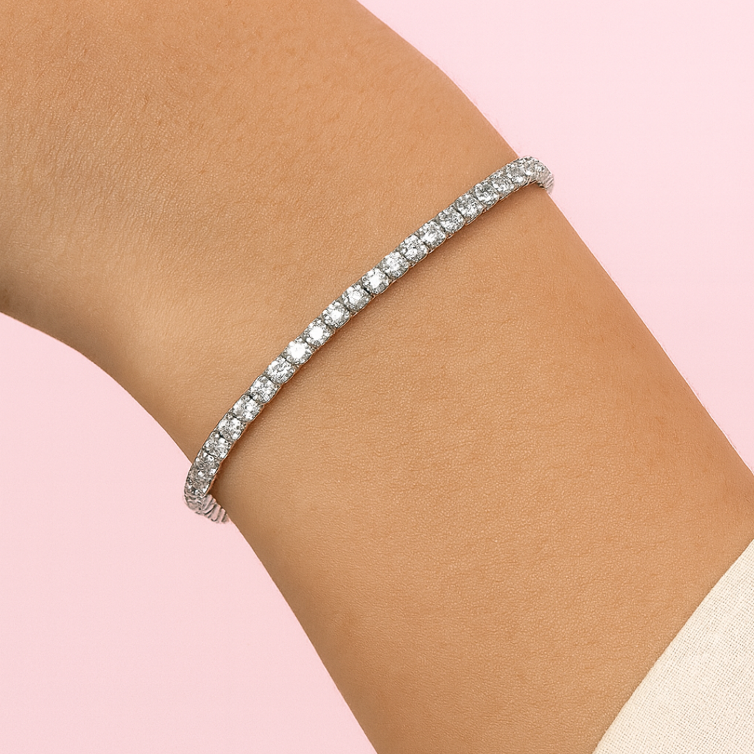 Acero y Plata S925 - Pulsera “Brillo Clásico” - LM®