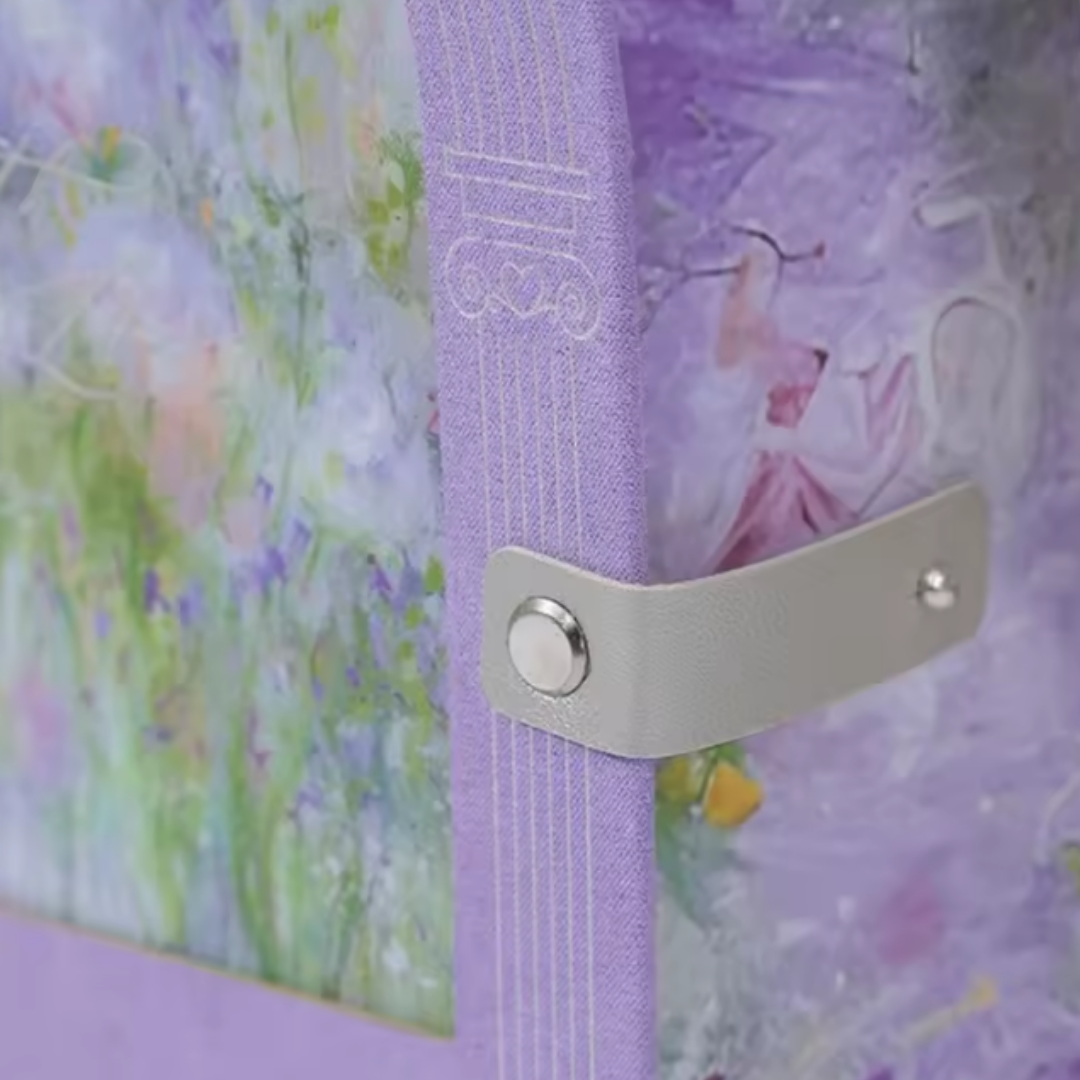 Caja de Regalo Floral Lila con Lazo - LM®