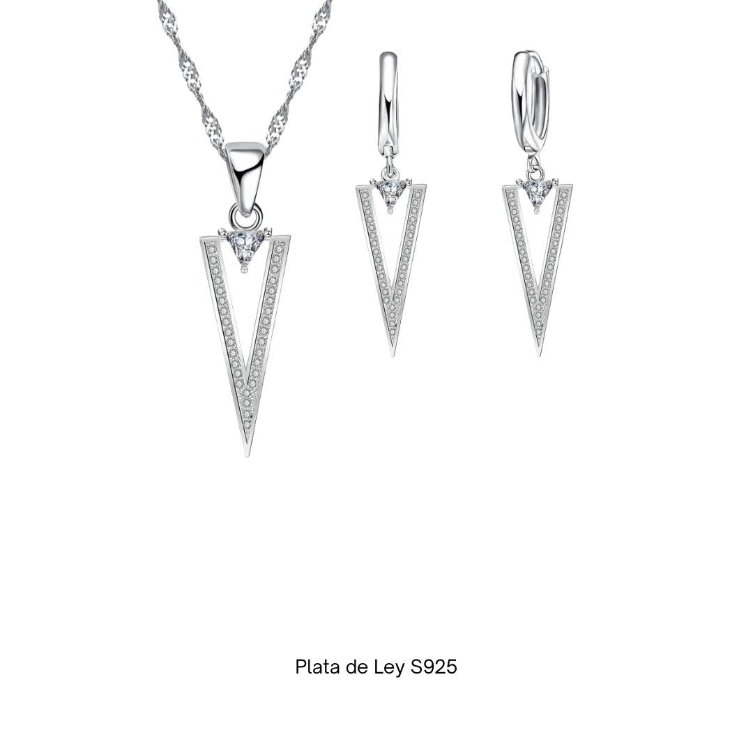 Plata S925 - Conjunto "V Élite" - LM®