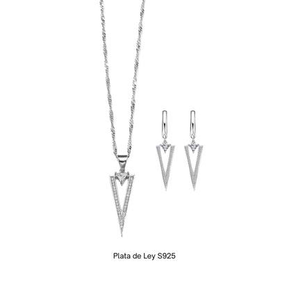 Plata S925 - Conjunto "V Élite" - LM®