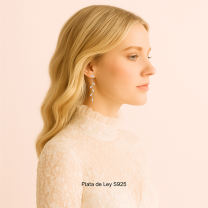 Plata S925 - Pendientes "Rama de Luz" - LM®