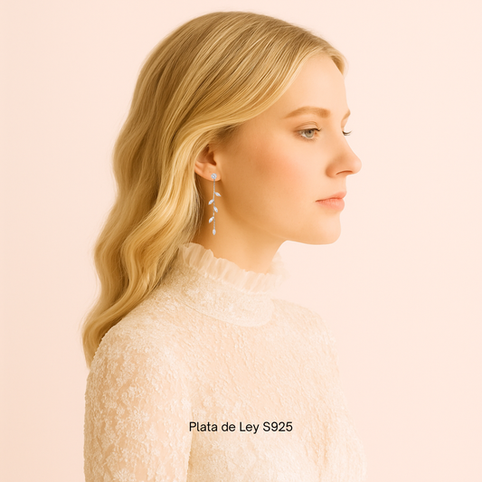 Plata S925 - Pendientes "Rama de Luz" - LM®